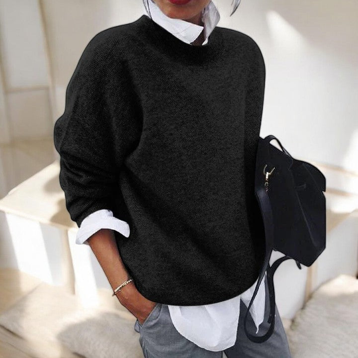 Gwendolyn | Women's Oversized Round Neck Sweater - Image 1