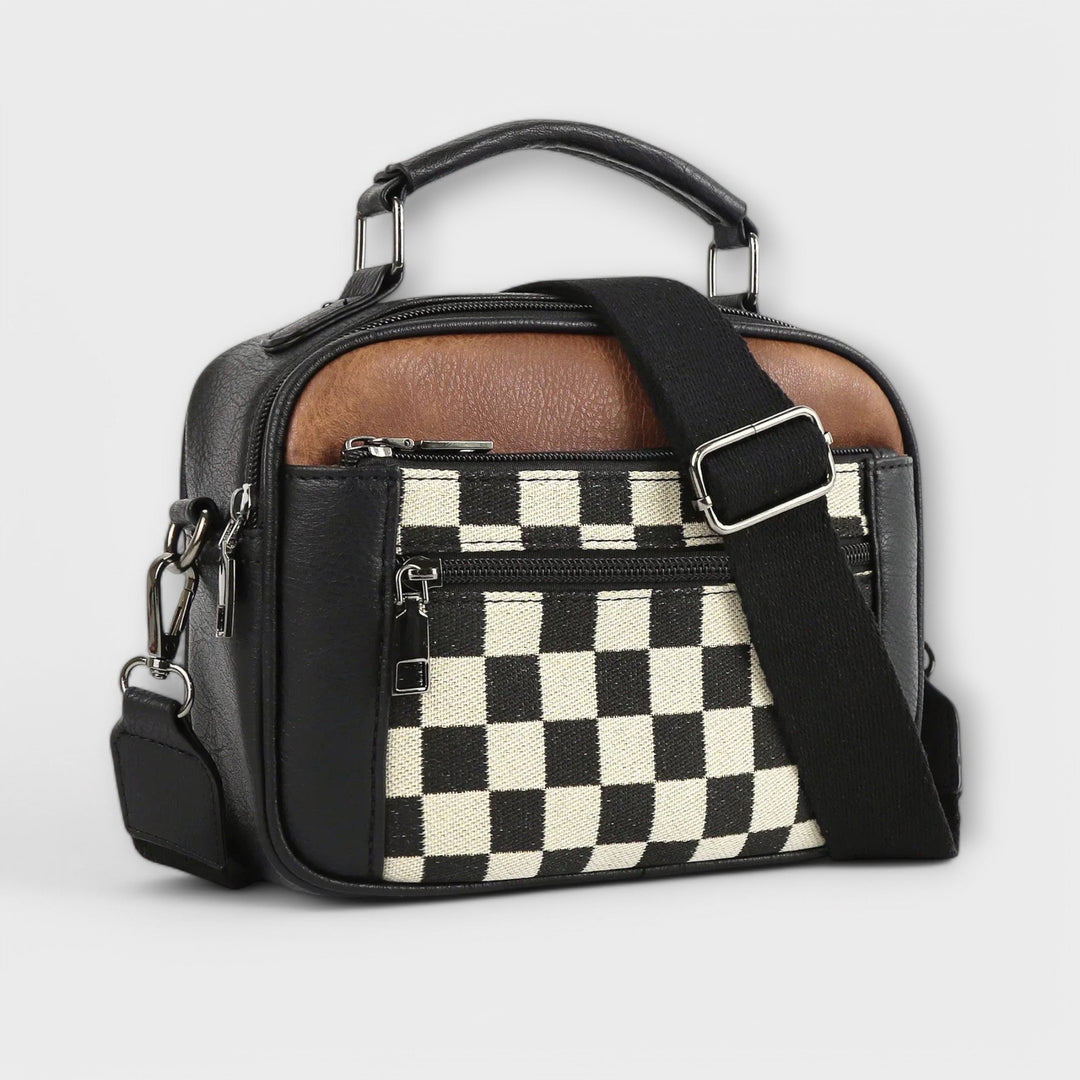 Harlow | Women's Checkered Crossbody Shoulder Bag - Image 1