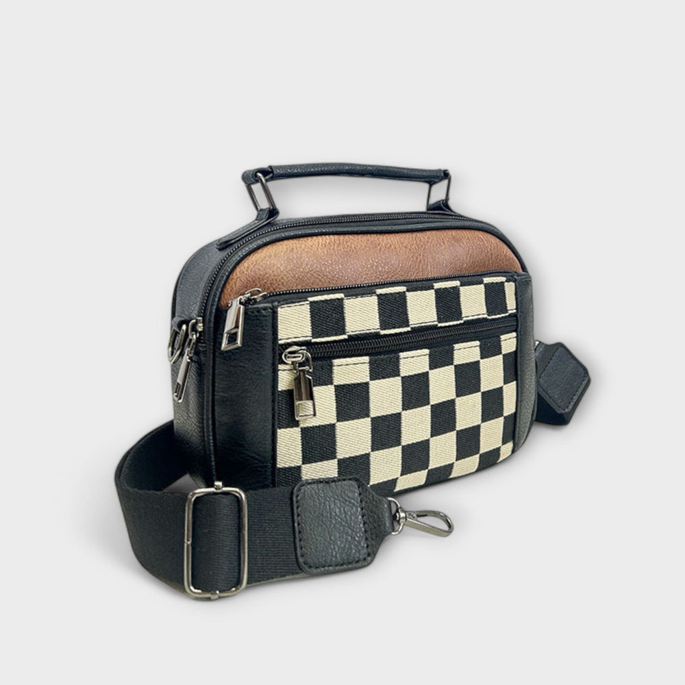 Harlow | Women's Checkered Crossbody Shoulder Bag - Image 2