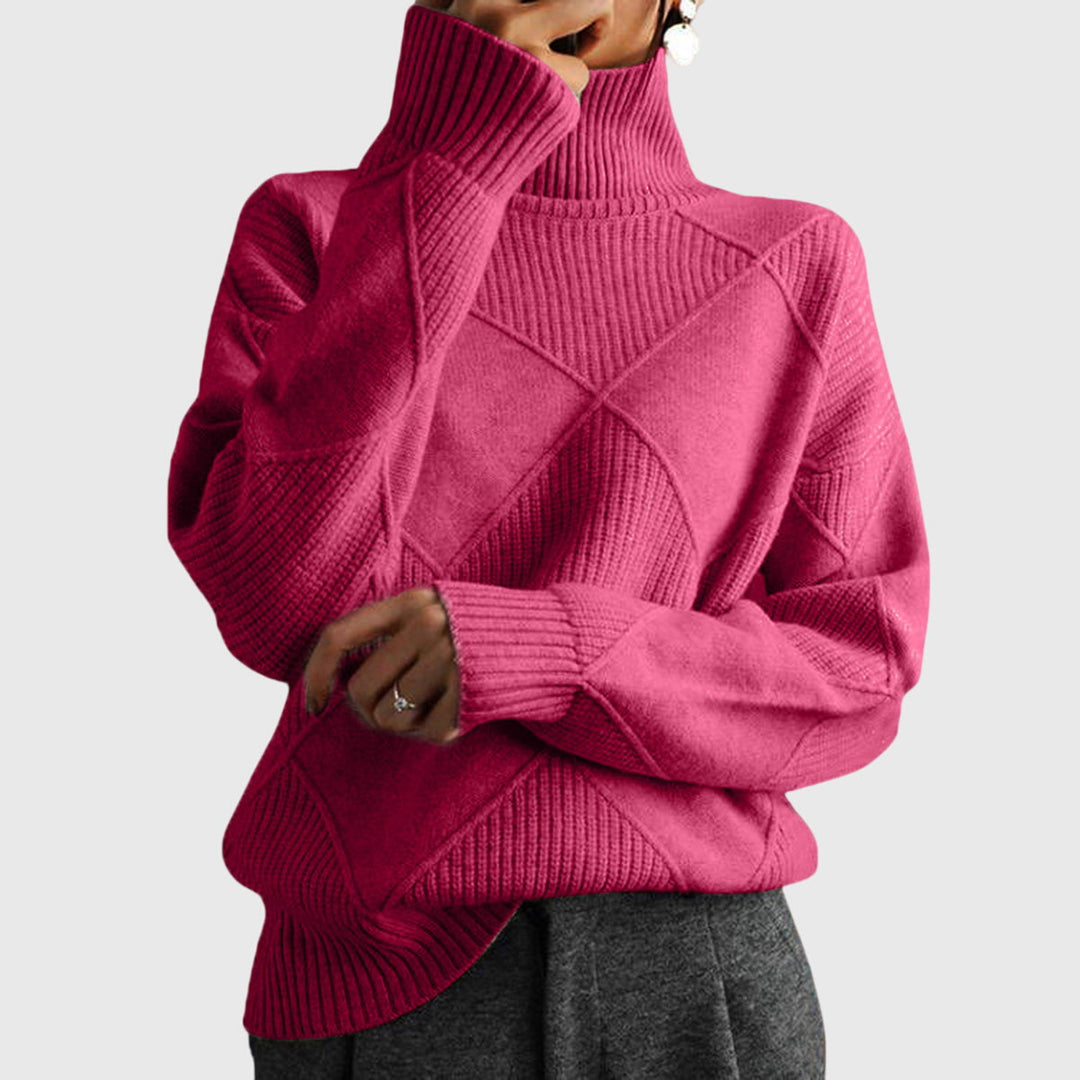 Hermione | Women's Mock Neck Long Sleeve Sweater - Image 1