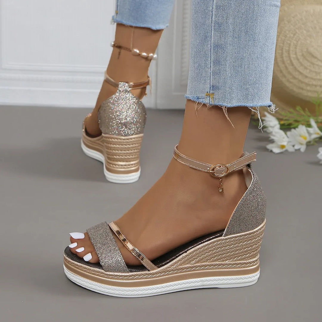 Imogen | Women's Sparkle Platform Sandals - Image 1