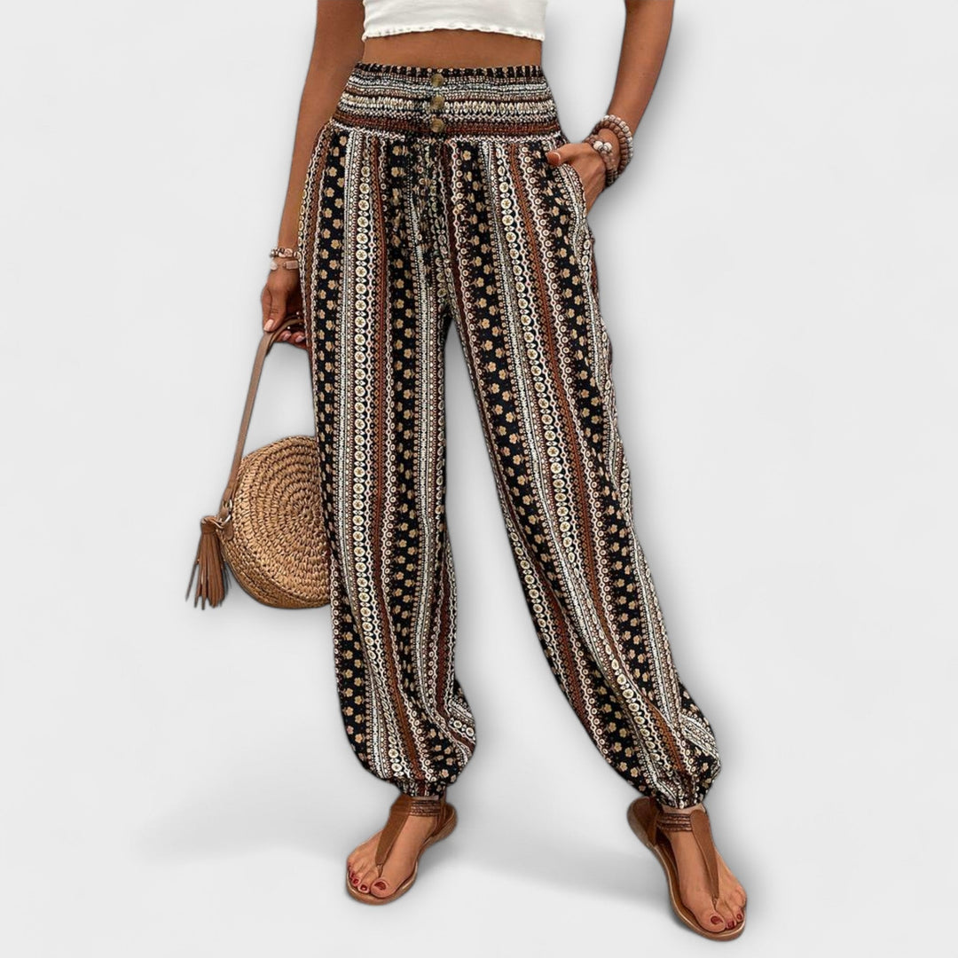 Ioana | Women's Boho Printed Harem Pants - Image 1