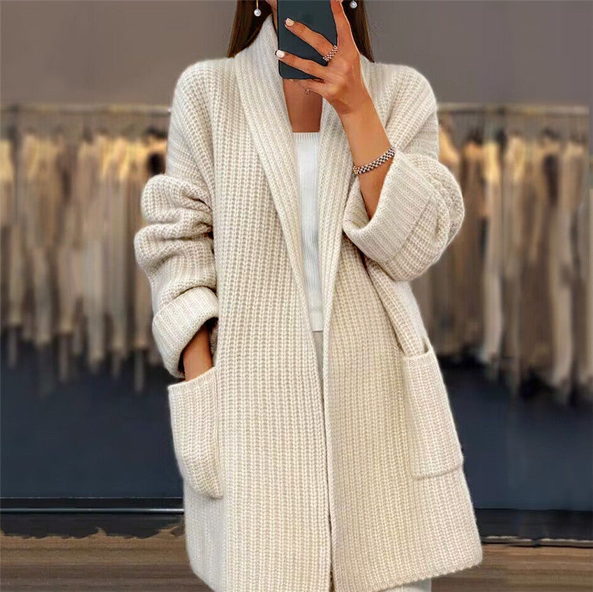 Isabeau | Women's Open Front Long Cardigan with Pockets - Image 1