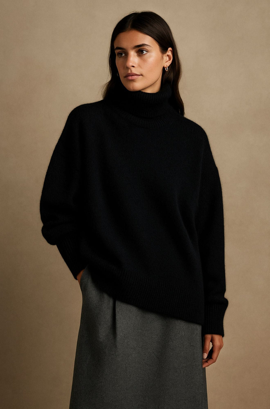 Isabeau | Women's Turtleneck Long Sleeve Sweater - Image 1