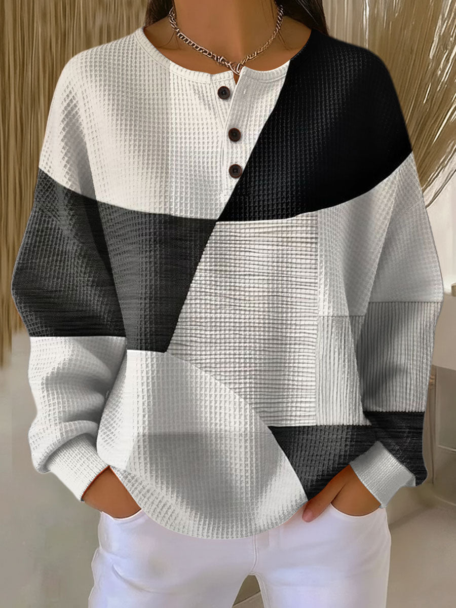 Isadora | Women's Colourblock Long Sleeve Sweater - Image 1