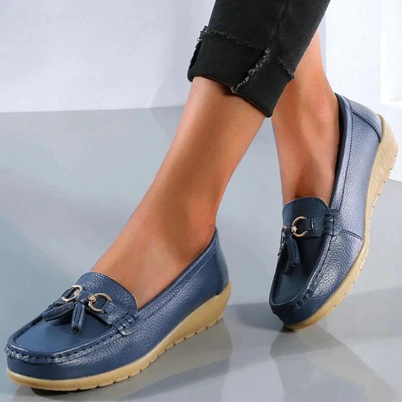 Isadora | Women's Tassel Flat Loafers - Image 2