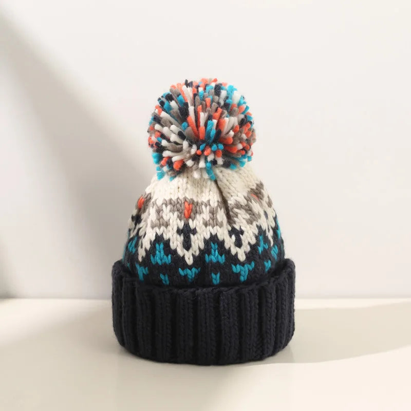 Isolinda | Women's Snowflake Pattern Pom Beanie - Image 2