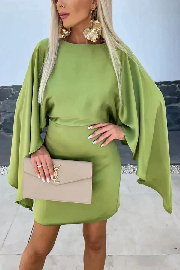 Juliana | Women's Cape Sleeve Mini Dress - Image 1