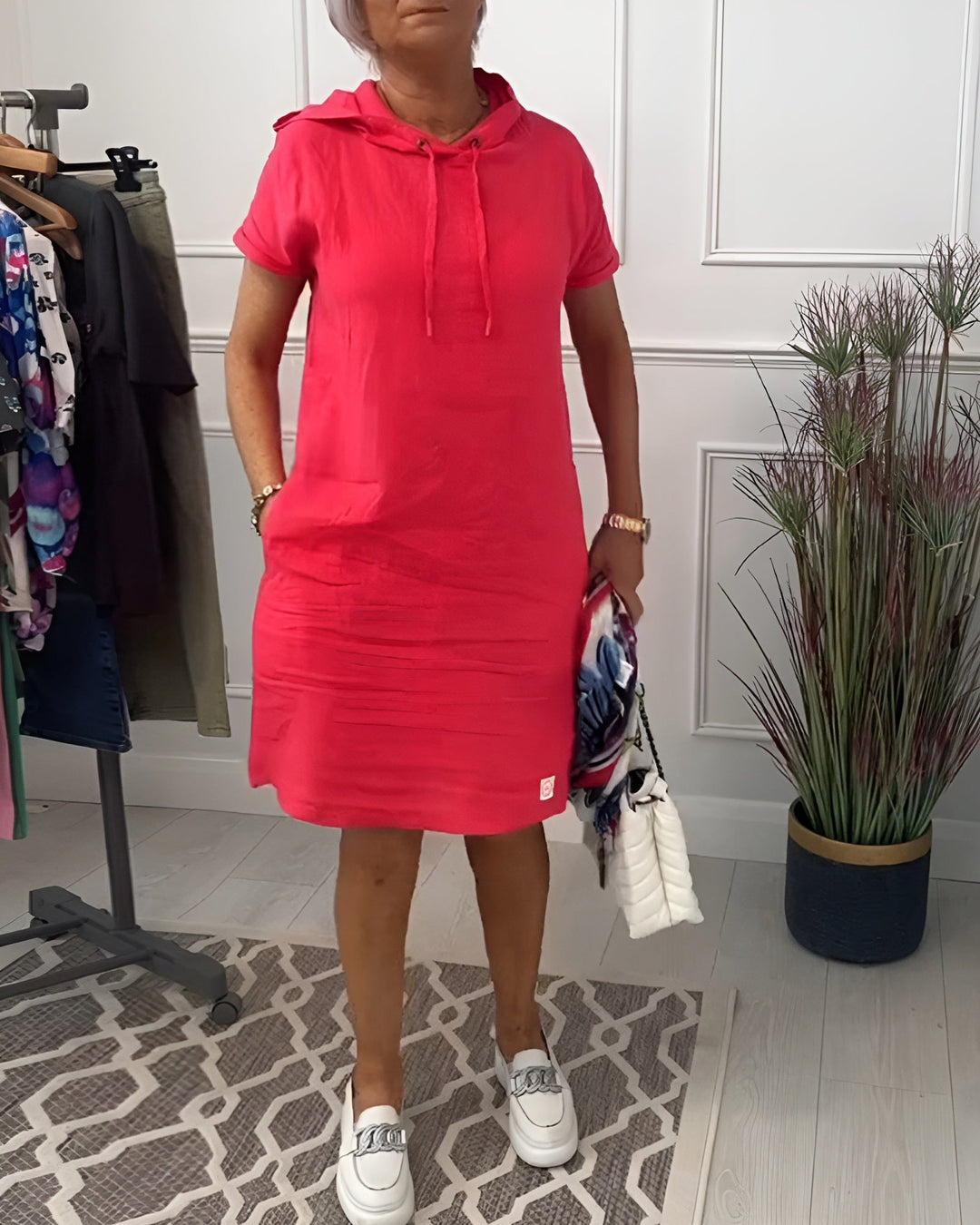 Juliette | Women's Relaxed Hoodie Midi Dress - Image 1