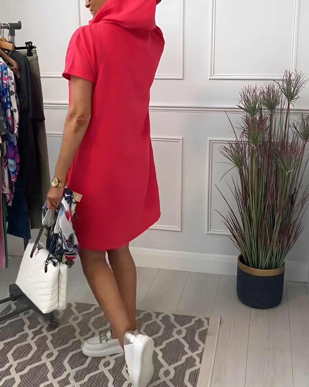 Juliette | Women's Relaxed Hoodie Midi Dress - Image 2