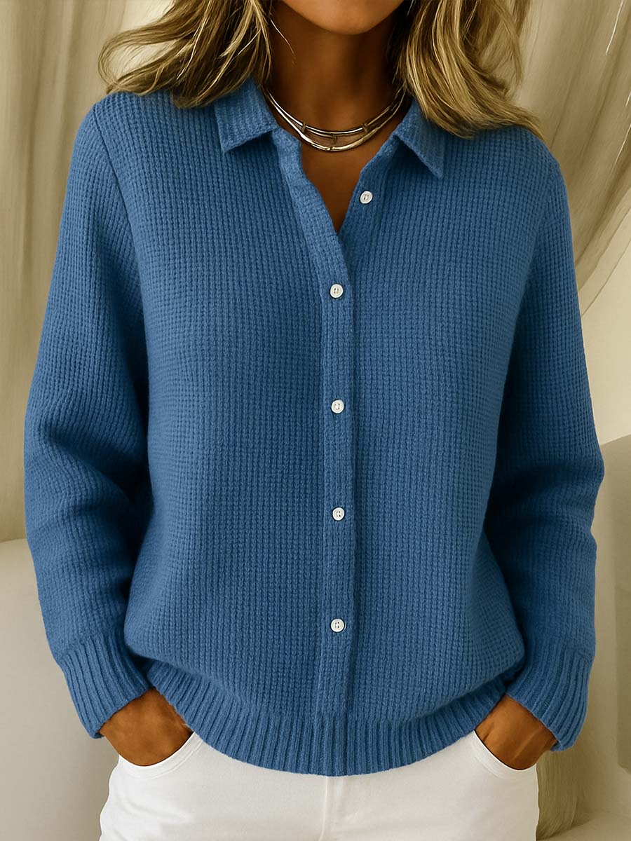 Junienne | Women's Button Up Collared Cardigan - Image 2