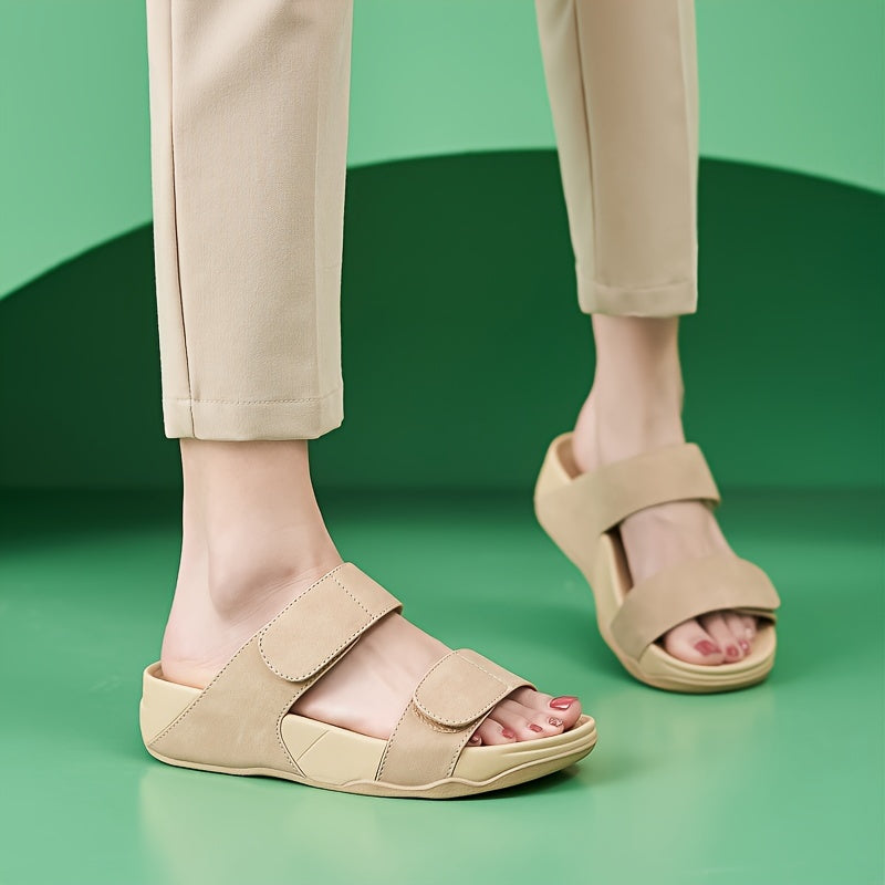 Junissa | Women's Adjustable Strap Velcro Sandals - Image 1