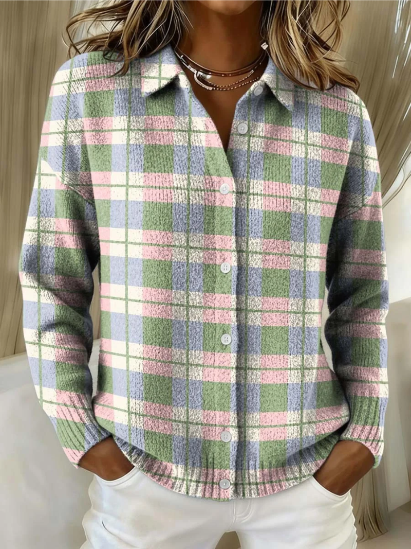 Junonia | Women's Plaid Long Sleeve Shirt - Image 1
