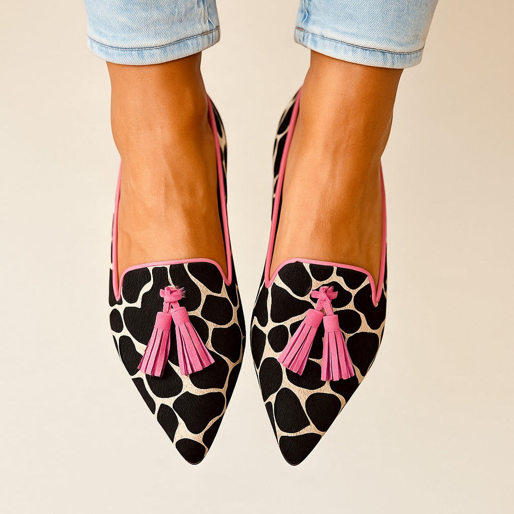 Junora | Women's Pointed Toe Tassel Loafer - Image 2