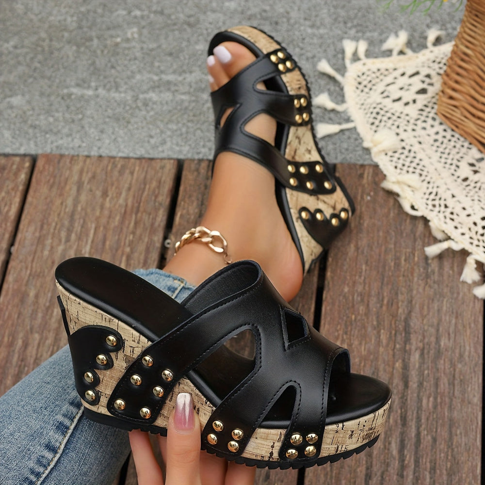 Kaia | Women's Studded Platform Sandals - Image 2
