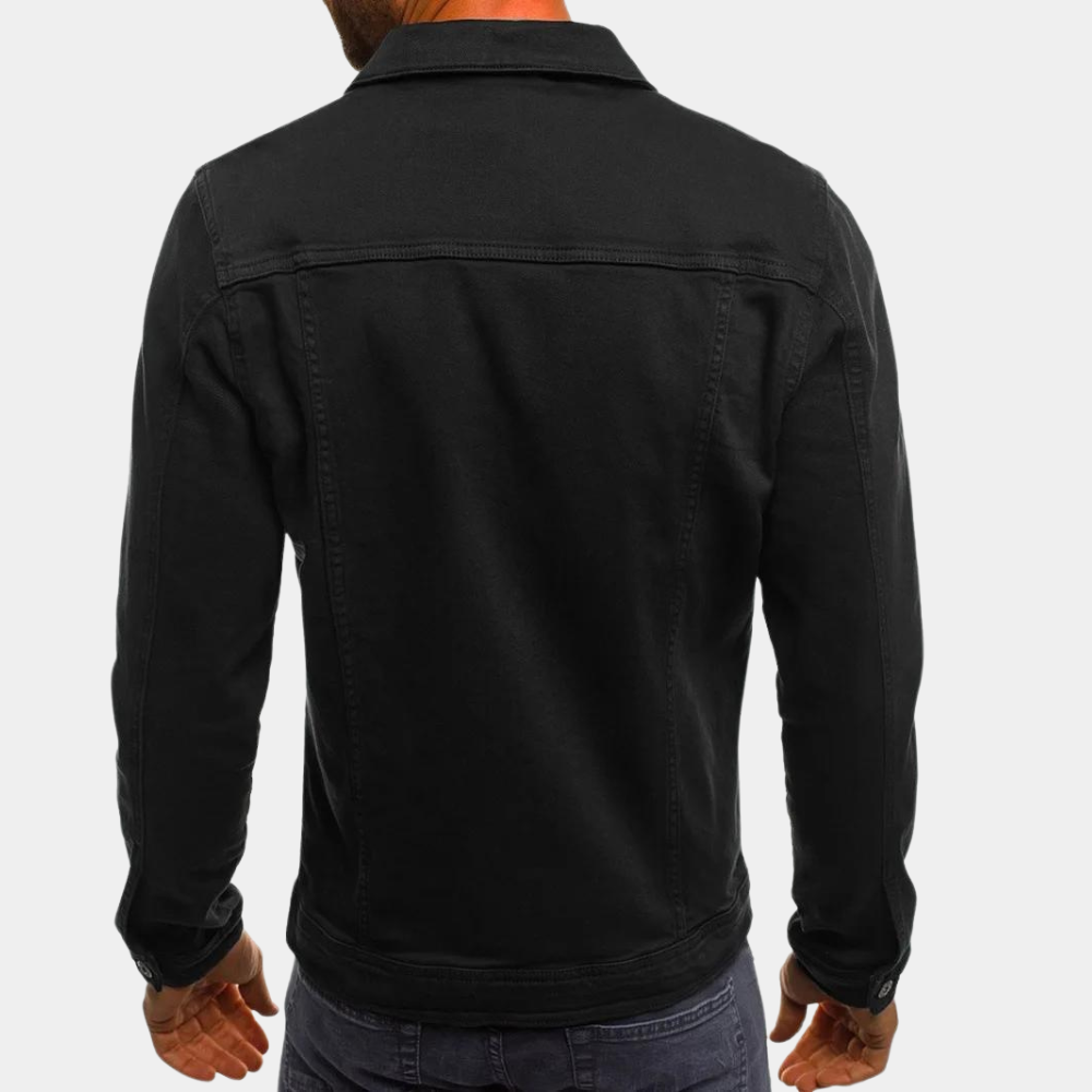 Kelvin | Men's Button-Front Trucker Jacket - Green - Image 2