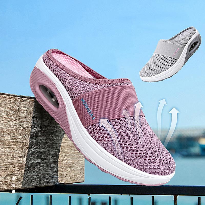 Kerenza | Women's Slip-On Mesh Mule Sneaker - Pink - Image 2