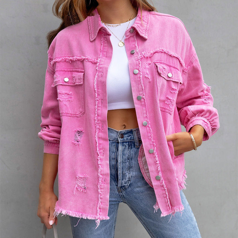 Lilith | Women's Distressed Long Sleeve Jacket - Image 1