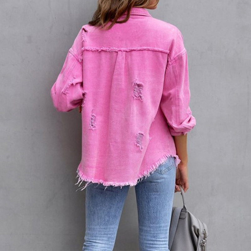 Lilith | Women's Distressed Long Sleeve Jacket - Image 2
