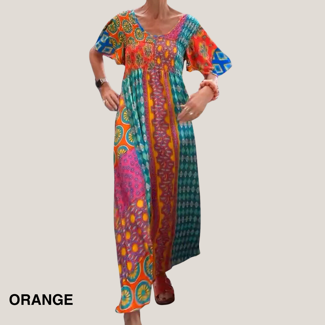 Lorelei | Women's Boho Printed Maxi Dress - Image 1
