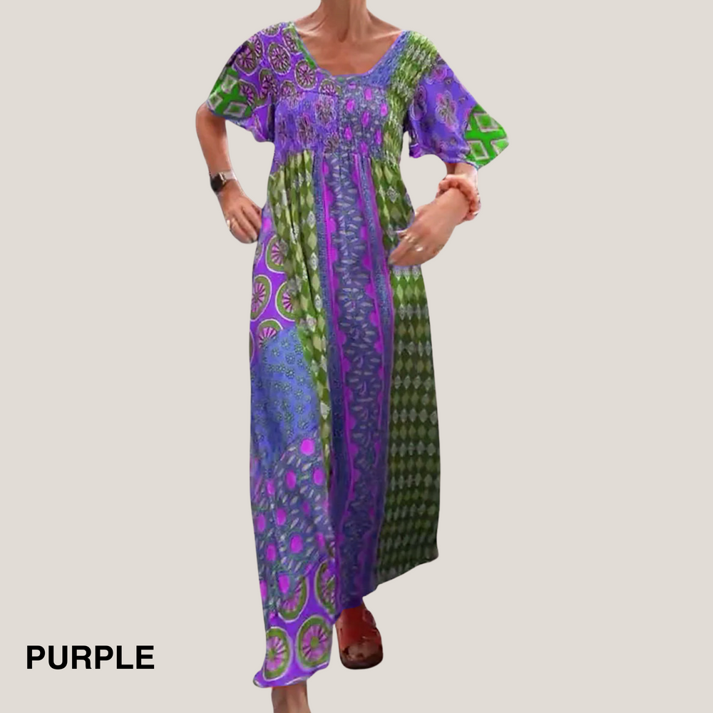 Lorelei | Women's Boho Printed Maxi Dress - Image 2
