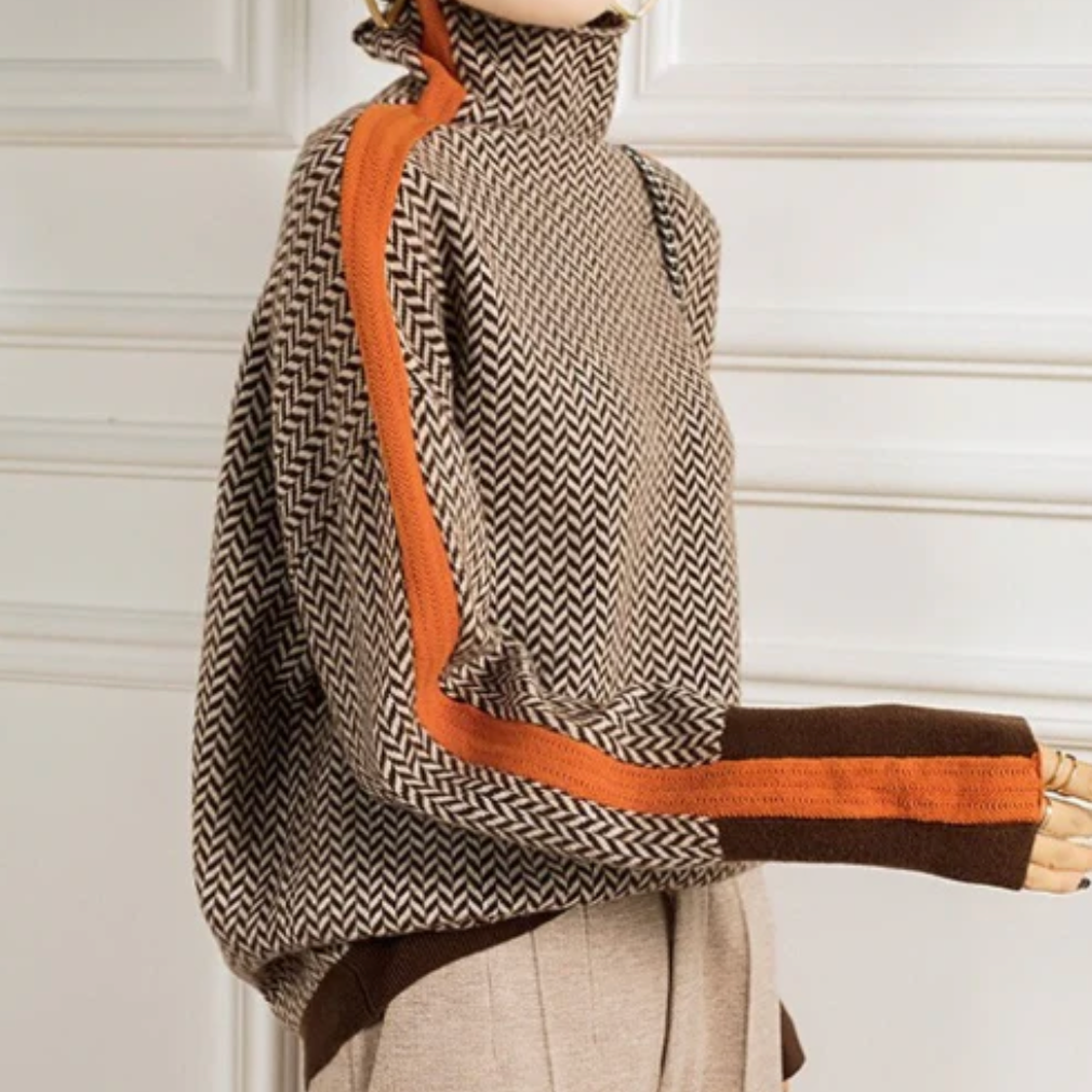 Lorinda | Women's Turtleneck Ribbed Jumper - Image 1