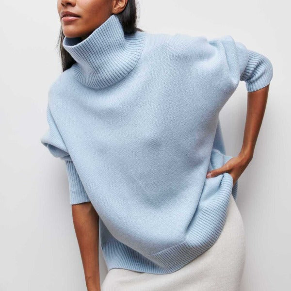 Loveday | Women's Oversized Turtleneck Knit Jumper - Image 2
