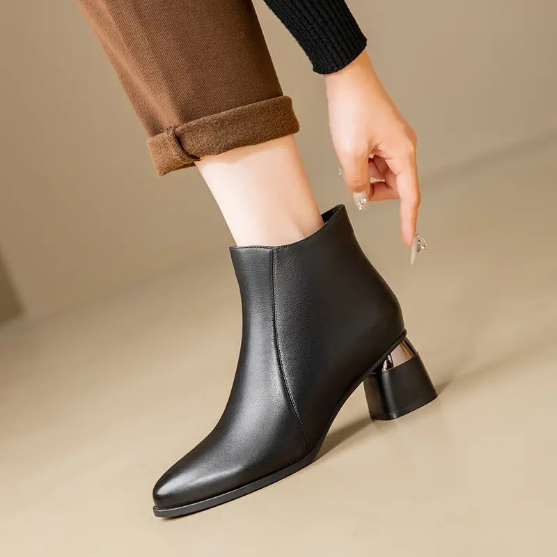 Lucienne | Women's Block Heel Ankle Boots - Image 1