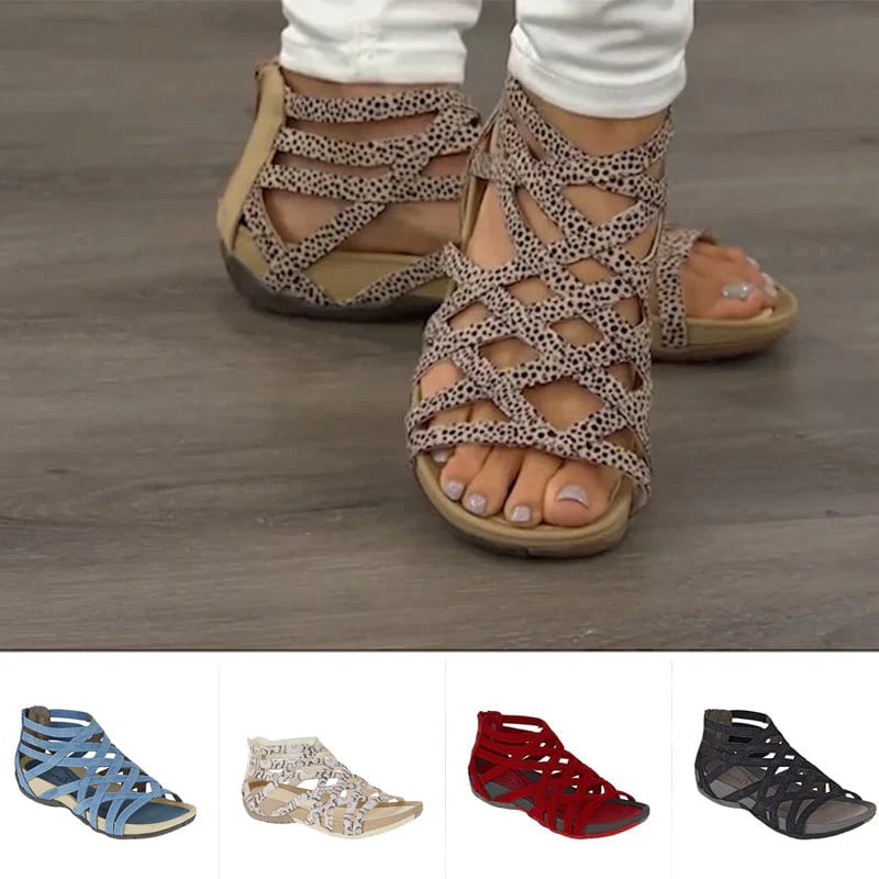 Lyra | Women's Strappy Flat Sandals - Image 1