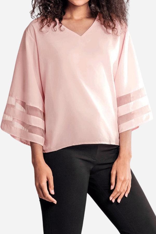 Lysandra | Women's Bell Sleeve V-Neck Blouse - Image 2