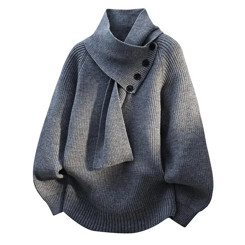 Lysandra | Women's Cowl Neck Long Sleeve Sweater - Image 2