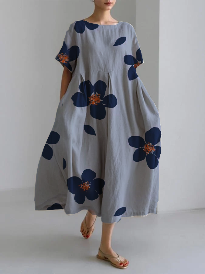 Marcella | Women's Floral Short Sleeve Midi Dress - Floral - Image 1