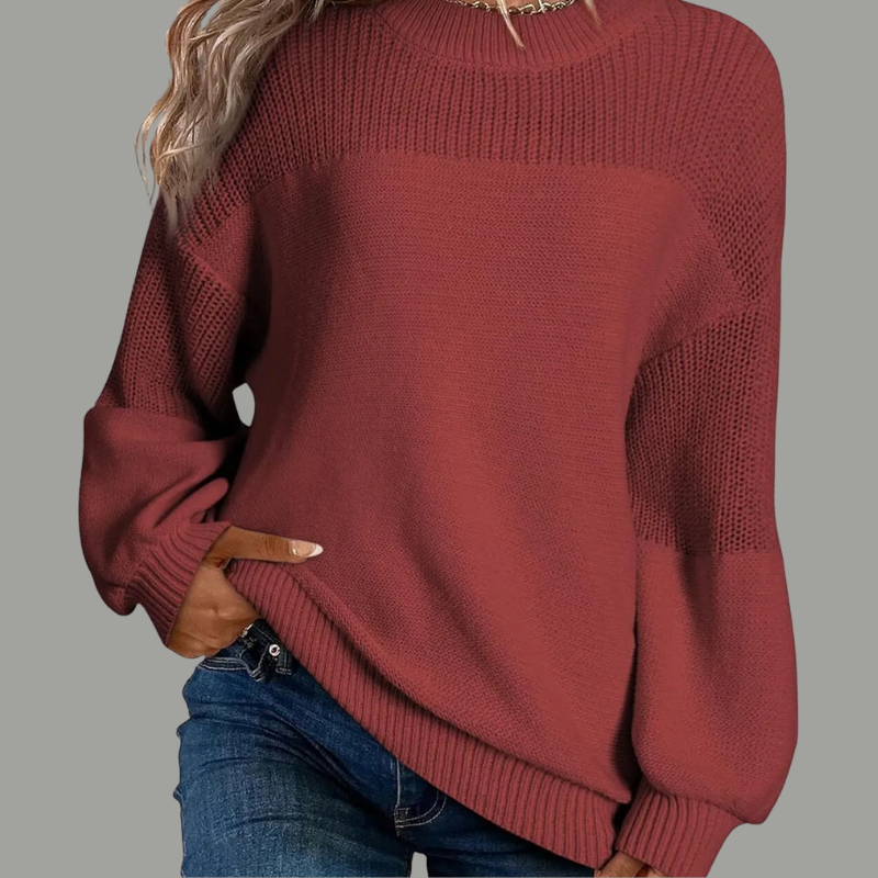 Marigold | Women's Round Neck Relaxed Sweater - Image 2