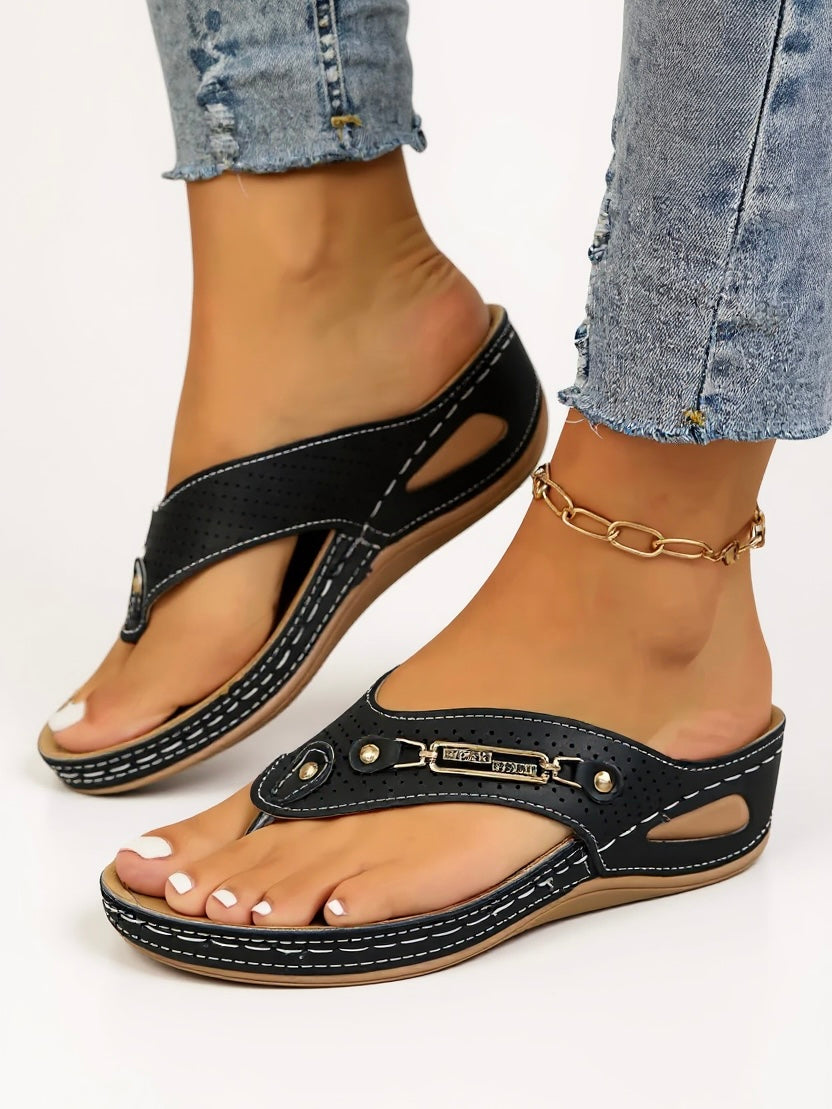 Marlena | Women's Cushioned Thong Sandals - Image 2