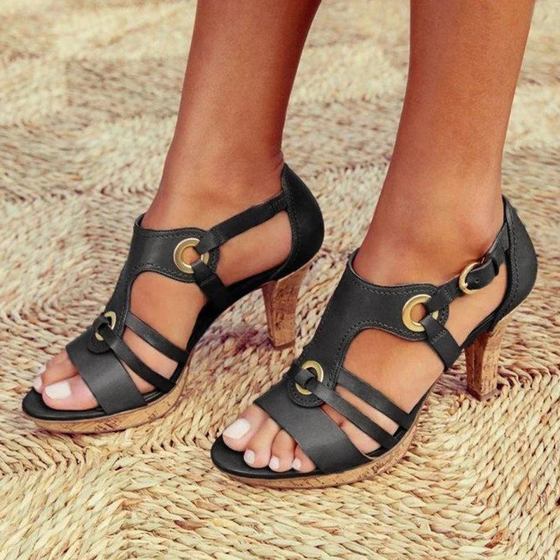 Maxine | Women's Strappy Block Heel Sandals - Image 1