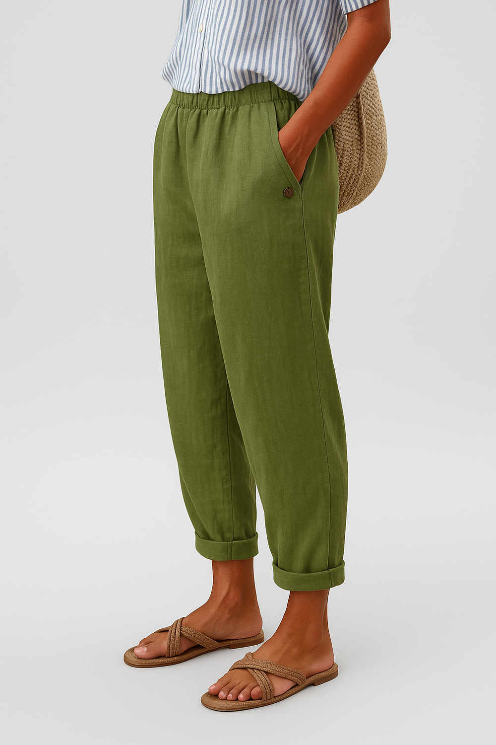 Melisande | Women's Wide Leg Relaxed Pants - Image 2