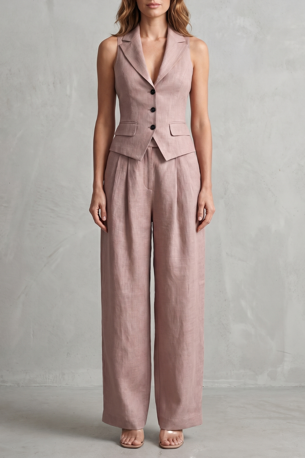 Merryn | Women's Knit Loungewear Co-ord Set - Pink - Image 1