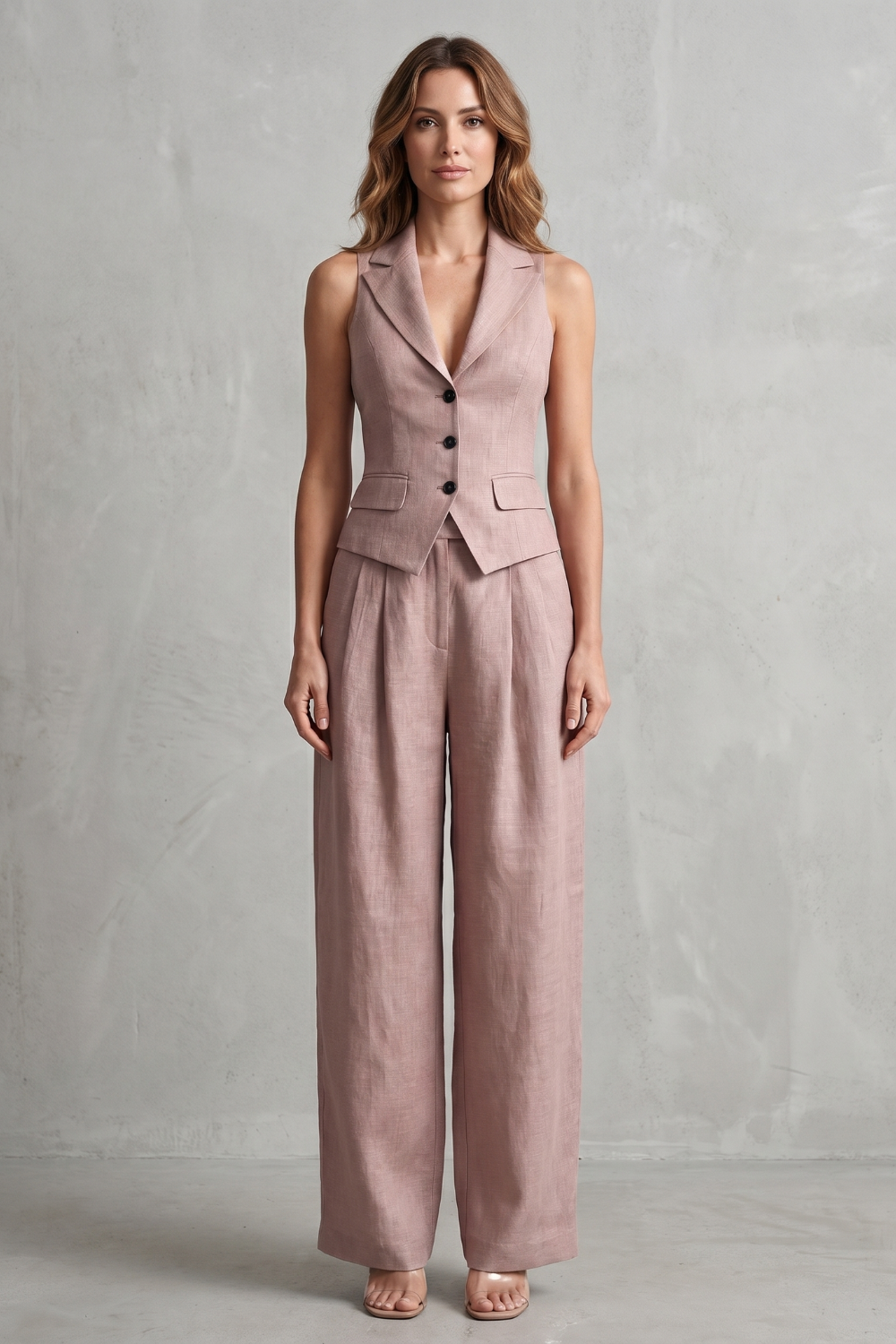 Merryn | Women's Knit Loungewear Co-ord Set - Pink - Image 2