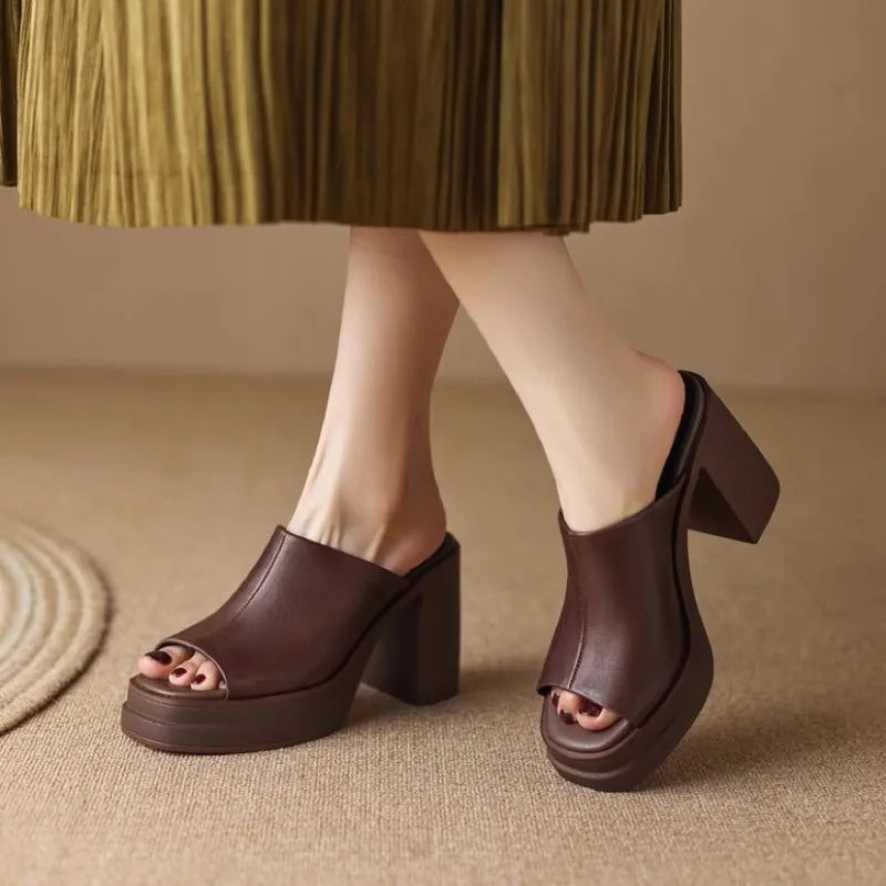 Minerva | Women's Block Heel Platform Sandals - Image 1