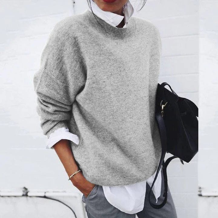 Miriam | Women's Oversized Round Neck Long Sleeve Sweater - Image 2