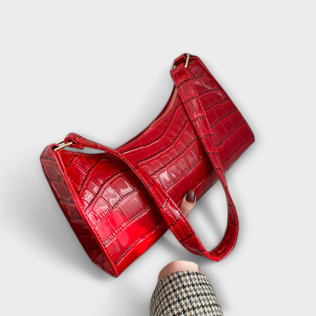 Naomi | Women's Croc Print Shoulder Bag - Image 1