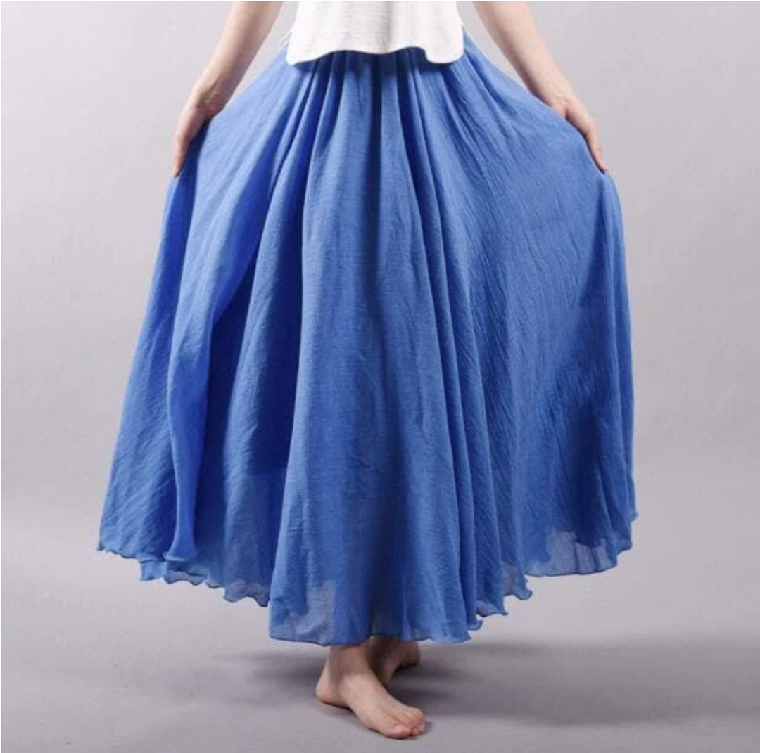 Noelle | Women's Tiered Flowy Maxi Skirt - Image 1