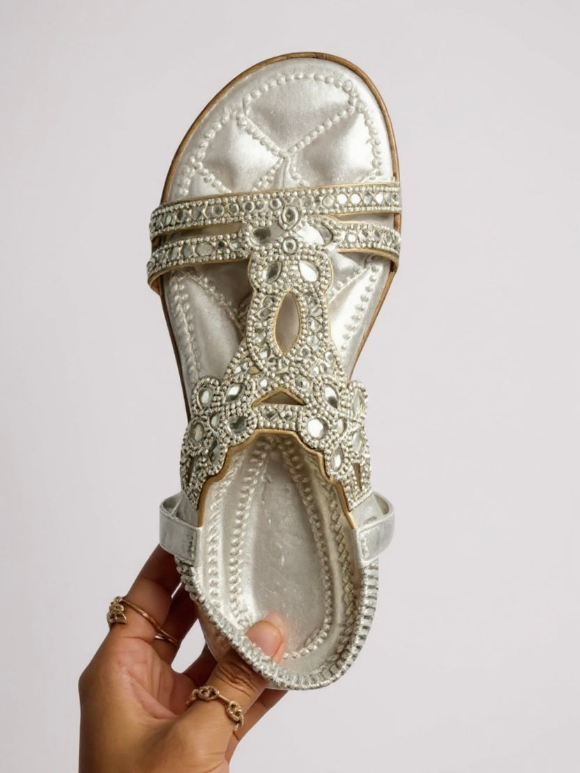 Octaviana | Women's Embellished Flat Sandals - Image 2