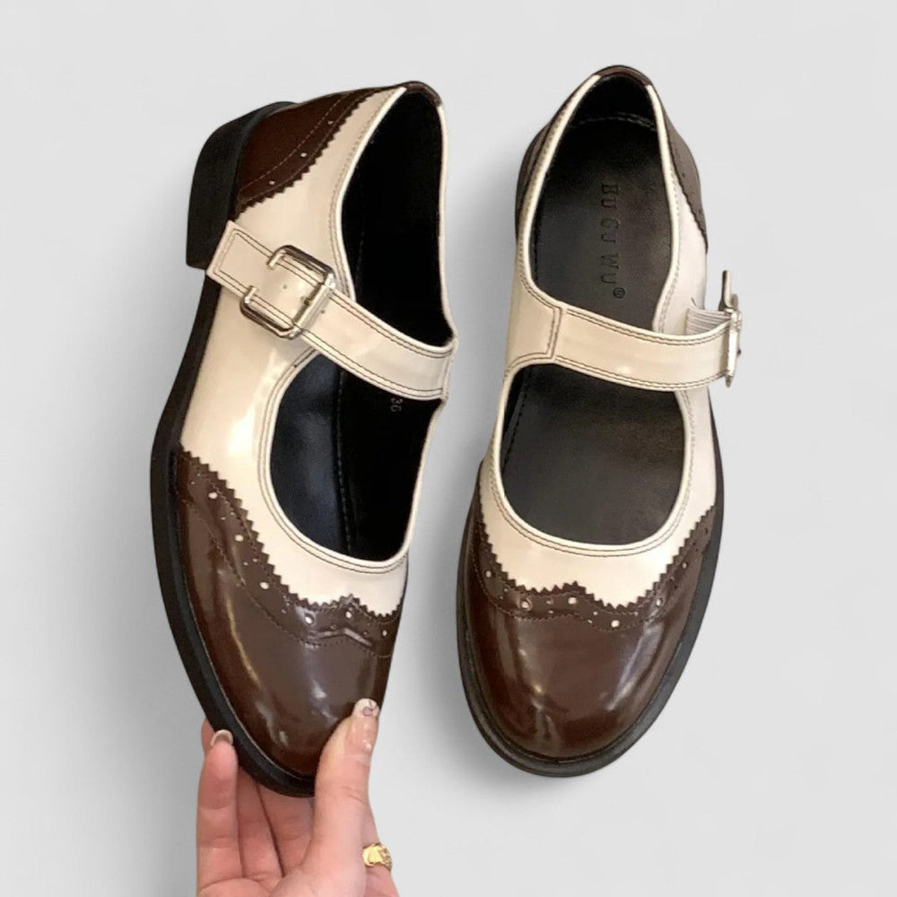 Octavienne | Women's Black Mary Jane Flat Shoes - Image 2