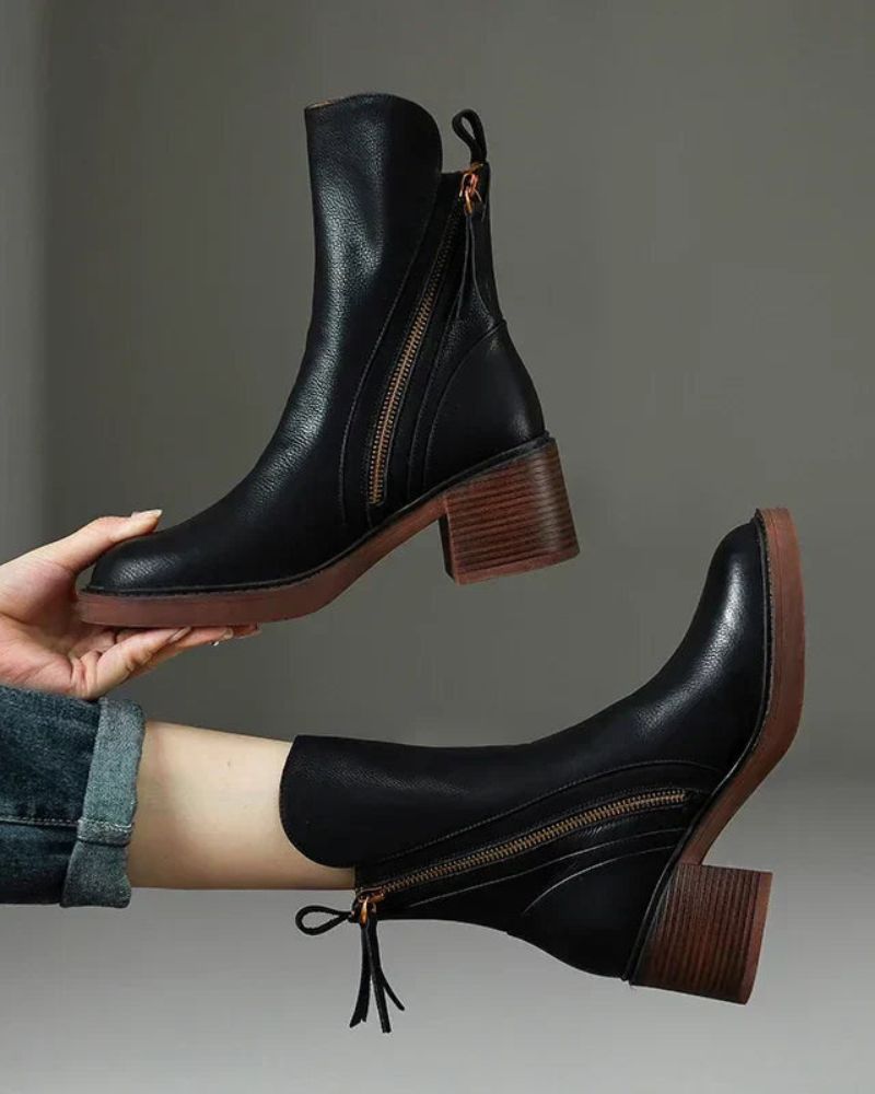 Ophiana | Women's Block Heel Ankle Boots - Image 1