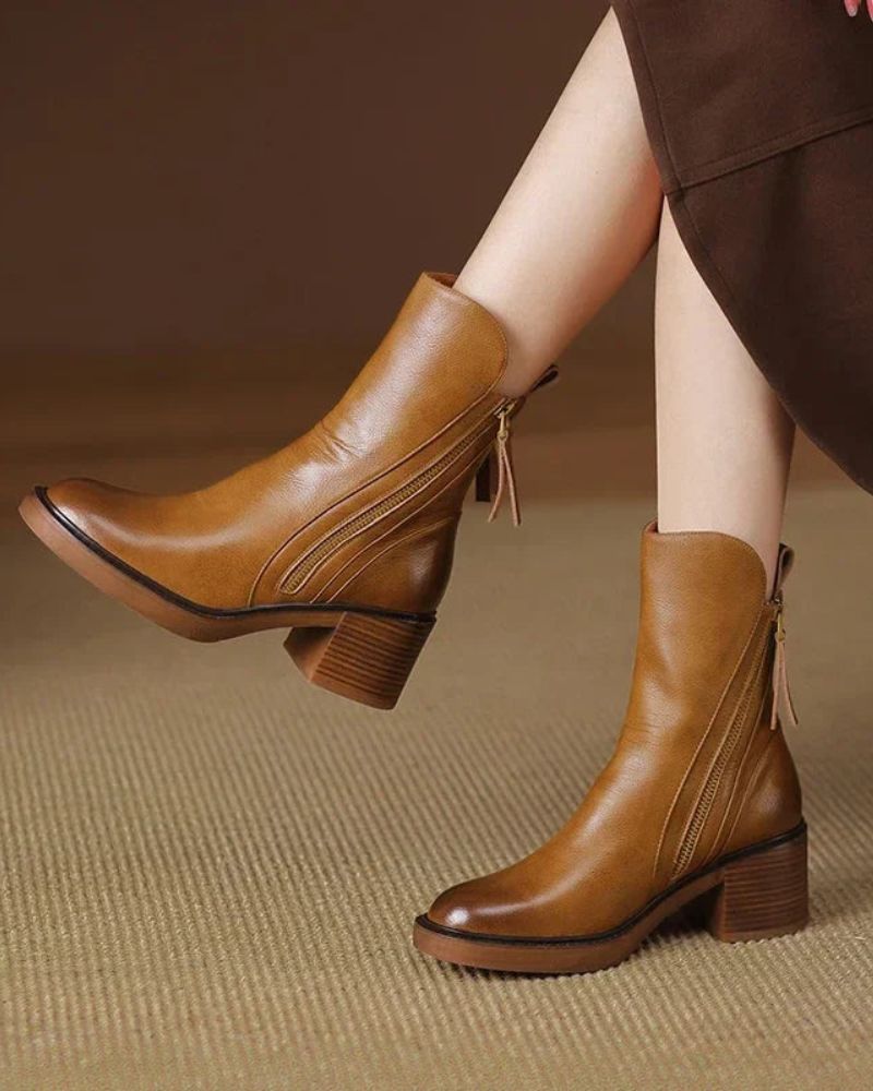 Ophiana | Women's Block Heel Ankle Boots - Image 2