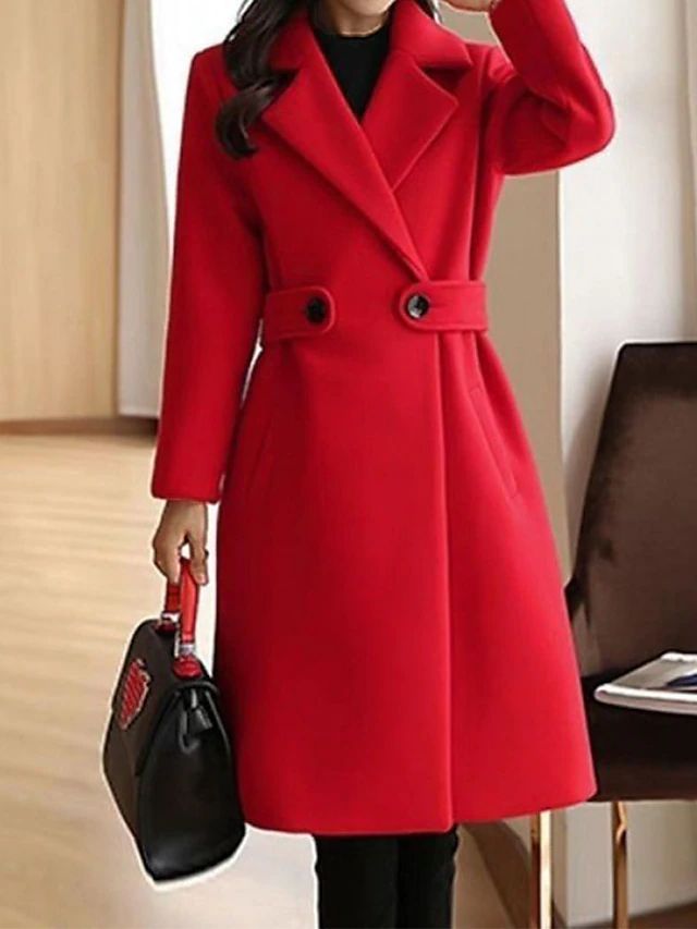 Orvindra | Women's Wool Wrap Coat Longline - Camel - Image 2