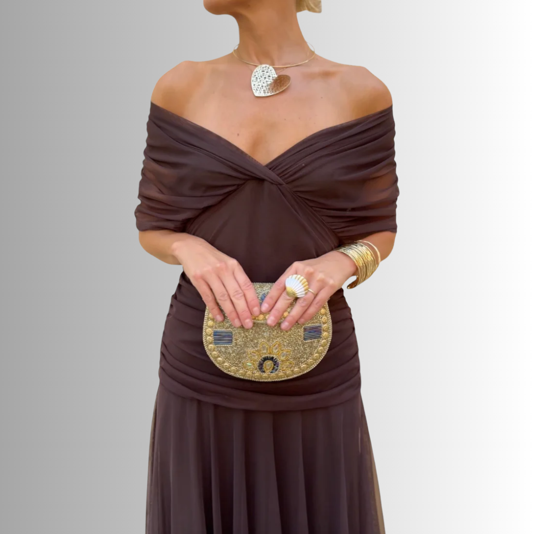 Palladine | Women's Off Shoulder Maxi Dress - Image 1