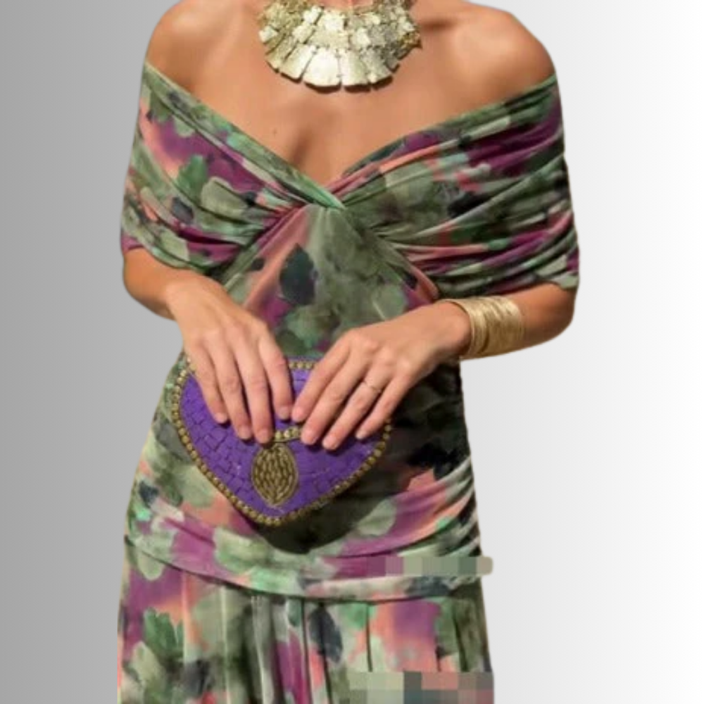 Palladine | Women's Off Shoulder Maxi Dress - Image 2