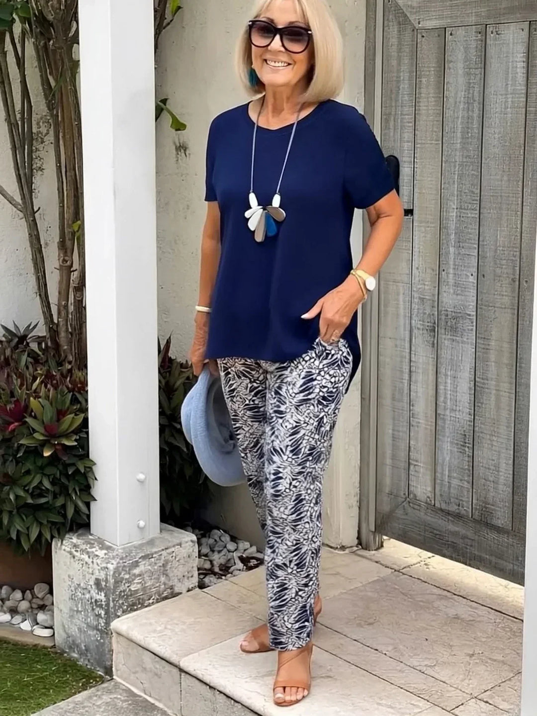 Paloma | Women's Two Piece Blouse Pants Set - Image 1